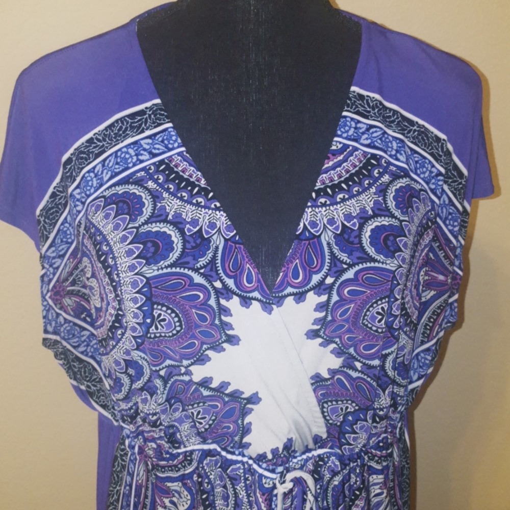 💜Women's ENFOCUS Purple Print Dress